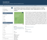 Quantitative Research Methods for Political Science, Public Policy and Public Administration (With Applications in R)