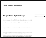 The Open Anthology of Literature in English The Open Anthology of Literature in English