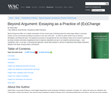 Beyond Argument: Essaying as a Practice of (Ex)Change
