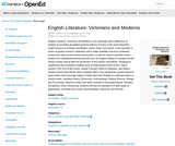 English Literature: Victorians and Moderns English Literature: Victorians and Moderns