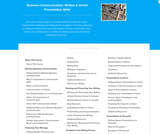Business Communication: Written & Verbal Presentation Skills
