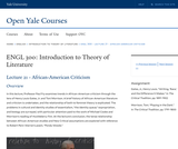 ENGL 300 - Lecture 21 - African-American Criticism ENGL 300 - Lecture 21 - African-American Criticism