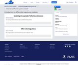 Calculus I Course Content, Introduction to differential equations, Introduction to differential equations modules