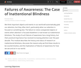 Failures of Awareness: The Case of Inattentional Blindness