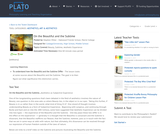 On the Beautiful and the Sublime