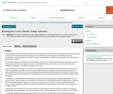 Bending the Curve: Climate Change Solutions Bending the Curve: Climate Change Solutions