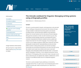 The Unicode cookbook for linguists: Managing writing systems using orthography profiles