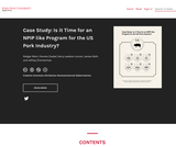 Case Study: Is it Time for an NPIP like Program for the US Pork Industry? Case Study: Is it Time for an NPIP like Program for the US Pork Industry?