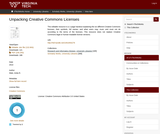Unpacking Creative Commons Licenses