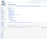 Applied Ecology Applied Ecology