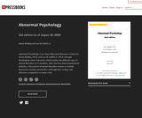 Abnormal Psychology - 2nd Edition Abnormal Psychology - 2nd Edition