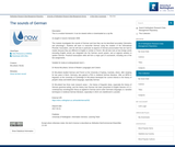 The sounds of German