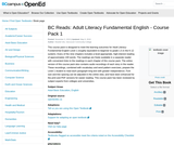 BC Reads: Adult Literacy Fundamental English - Course Pack 1