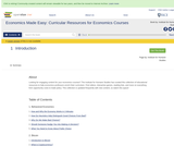 Economics Made Easy: Curricular Resources for Economics Courses