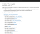 Analytical Chemistry 2.1 Analytical Chemistry 2.1