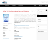 What We Now Know about Race and Ethnicity