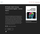 BC Reads: Adult Literacy Fundamental English – Course Pack 5 BC Reads: Adult Literacy Fundamental English – Course Pack 5