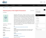Pastoral poetry of the English Renaissance : An anthology Pastoral poetry of the English Renaissance : An anthology