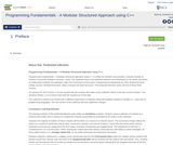 Programming Fundamentals - A Modular Structured Approach using C++